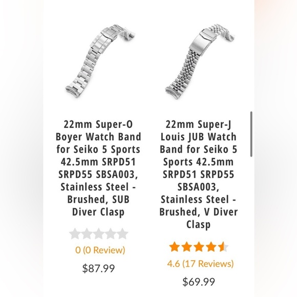 StrapCode SKX Stainless Steel Jubilee Bracelet - Picture 2 of 9